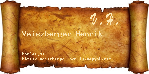 Veiszberger Henrik névjegykártya